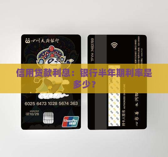 半年期信用贷款利息