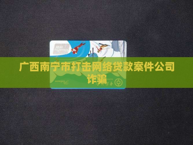 广西南宁市打击网络贷款