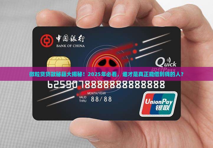 微粒贷什么人能贷款的啊