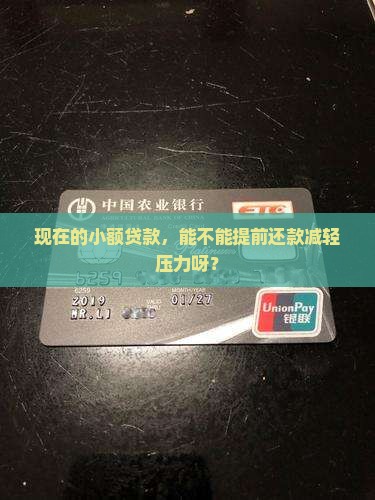 小额贷款要提前还吗现在