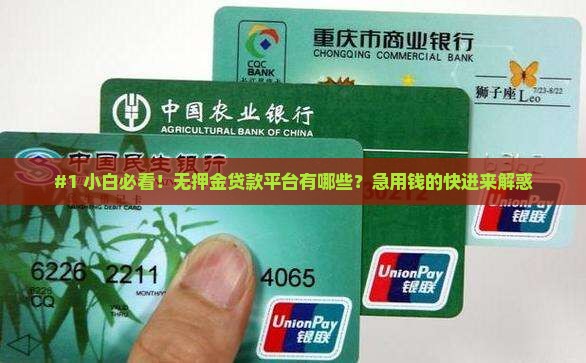 平台哪些不用押金的贷款