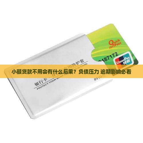 小额贷款不用有什么后果