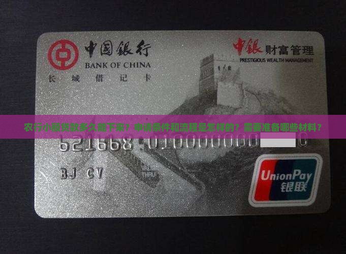 农行小额贷款多久能下来