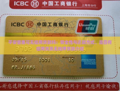 平安普惠可无信用贷款吗