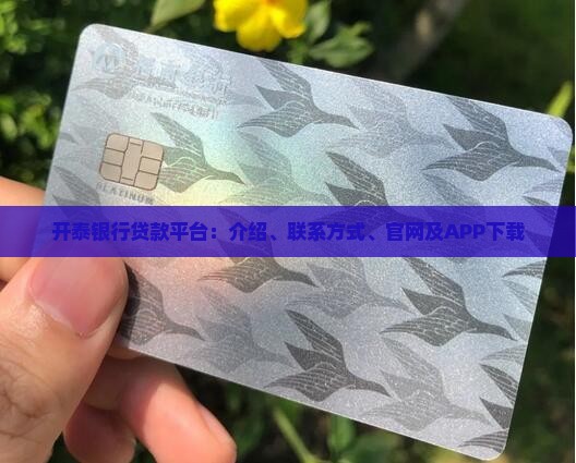 开泰银行贷款平台