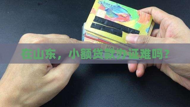山东小额贷款办证