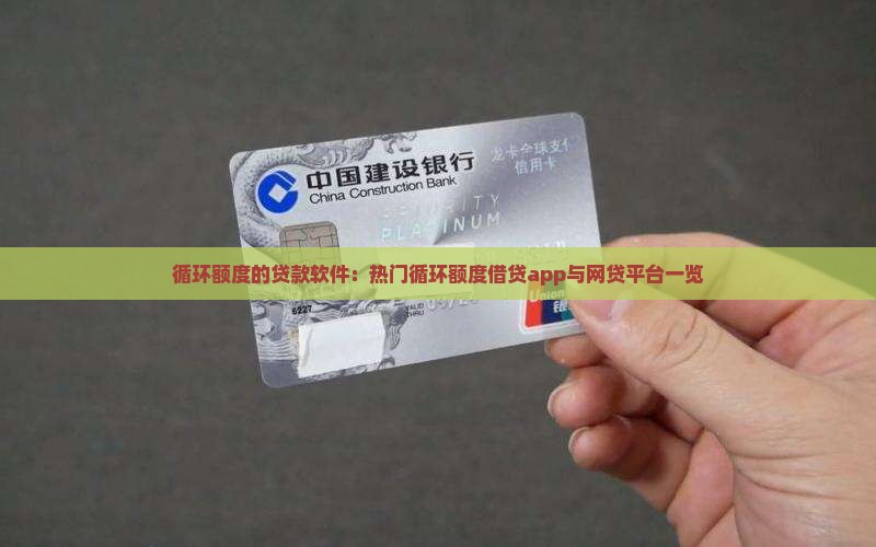 循环额度的贷款软件