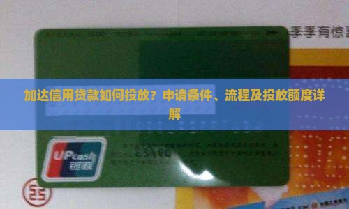 加达信用贷款投放