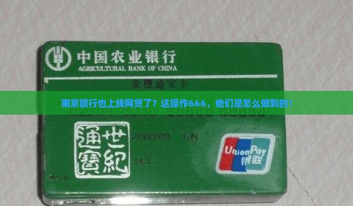 南京银行有网络贷款资质