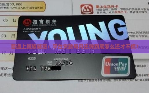 平台贷款每月还钱怎么还