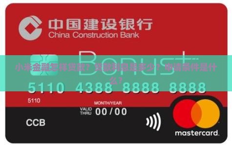小米金融怎样贷款利息