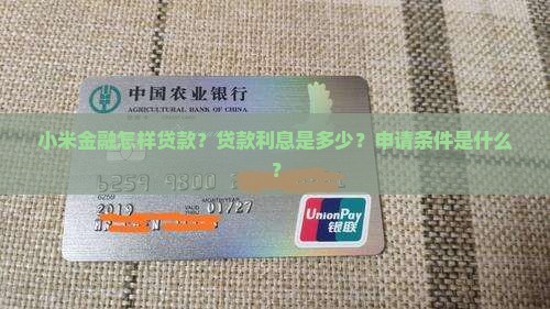 小米金融怎样贷款利息