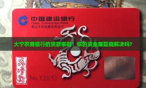 大宁农商银行贷款