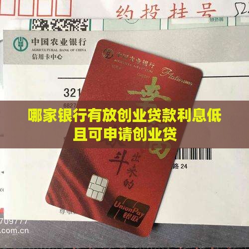哪家银行有放创业贷款