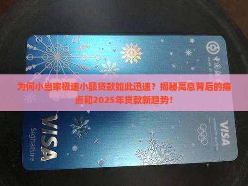 小当家极速小额贷款