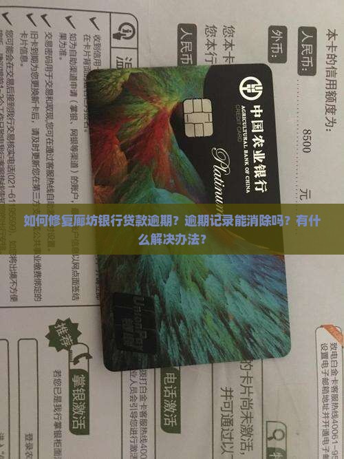 廊坊银行贷款逾期修复
