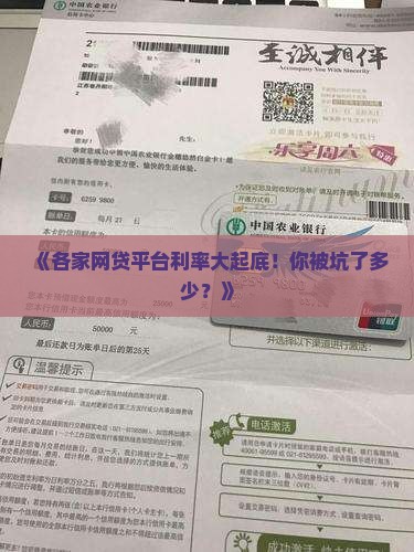 各大网贷平台贷款利率