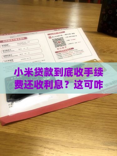 小米贷款有手续费和利息