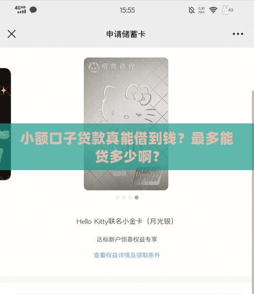 小额口子贷款能贷多少