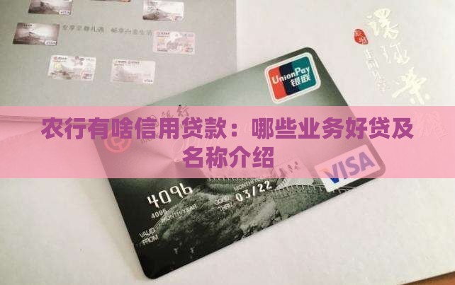 农行有啥信用贷款