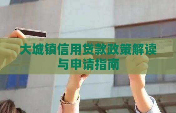 大城镇信用贷款政策