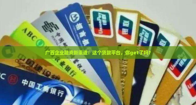 广西的企业贷款平台