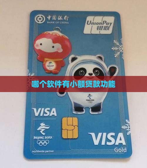 哪个软件有小额贷款功能