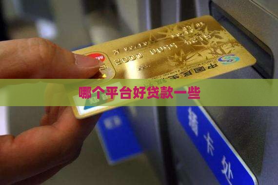 哪个平台好贷款一些