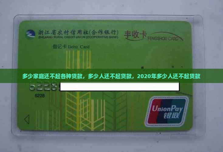 多少家庭还不起各种贷款