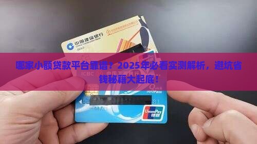 哪家小额贷款平台靠谱