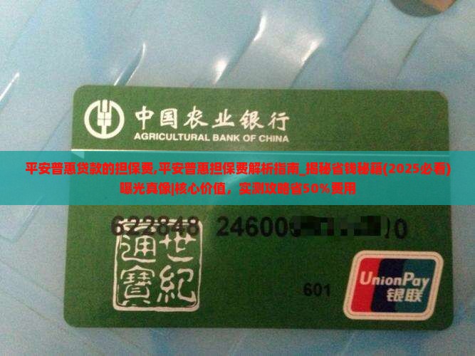 平安普惠贷款的担保费
