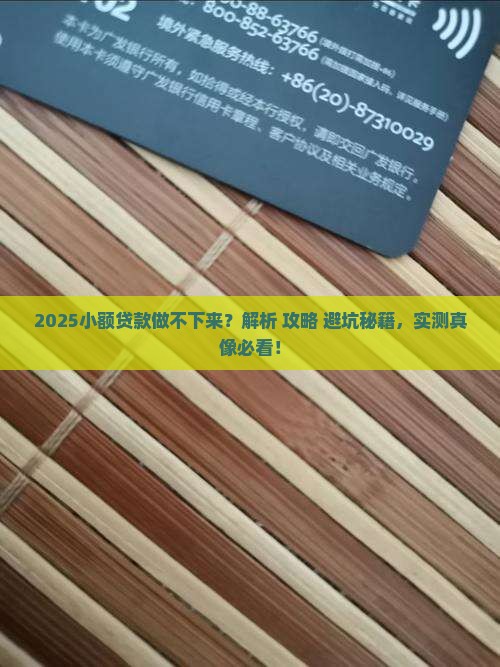 小额贷款做不下来