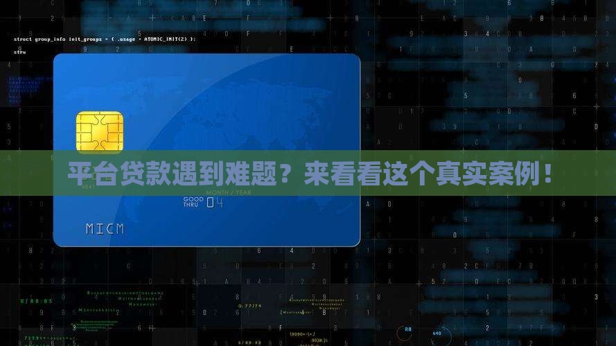平台贷款的案例怎么写