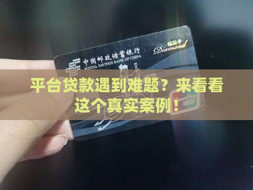 平台贷款的案例怎么写