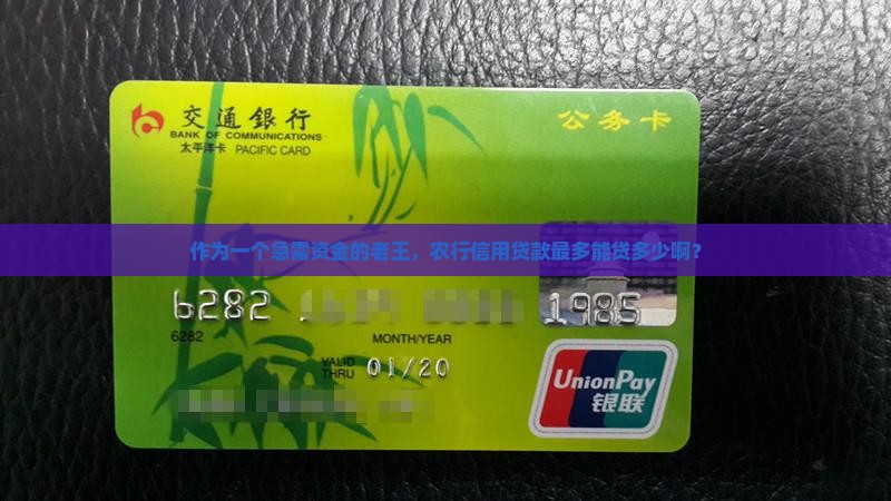 农行能办信用贷款吗多少钱