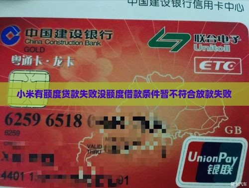 小米有额度贷款失败