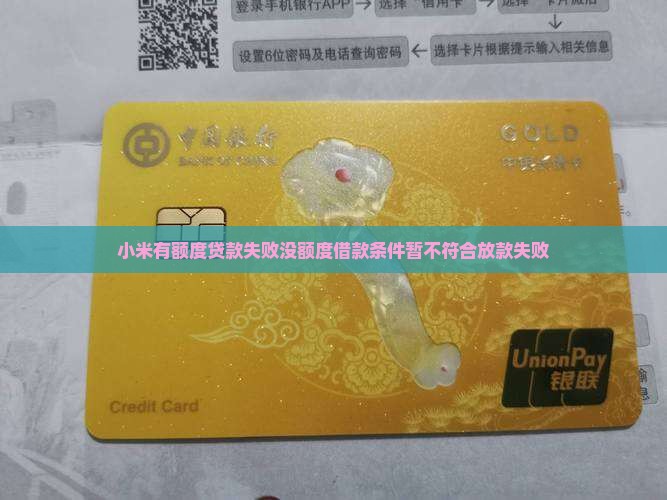 小米有额度贷款失败