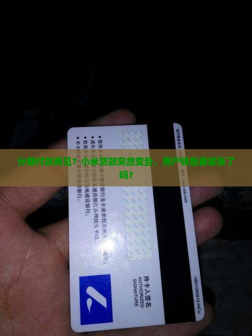 小米贷款停止分期