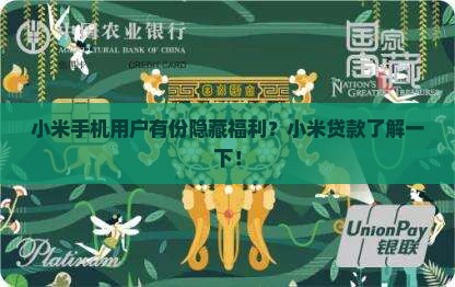 小米手机的小米贷款