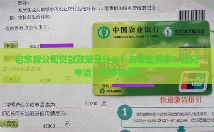 启东新公司贷款政策是什么