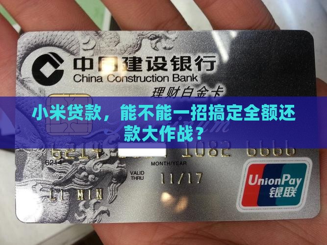 小米贷款能否一次性还清