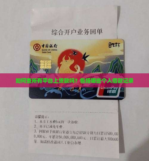 如何查所有平台上贷款吗