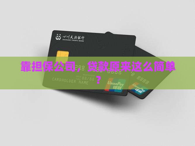 可以通过担保公司贷款