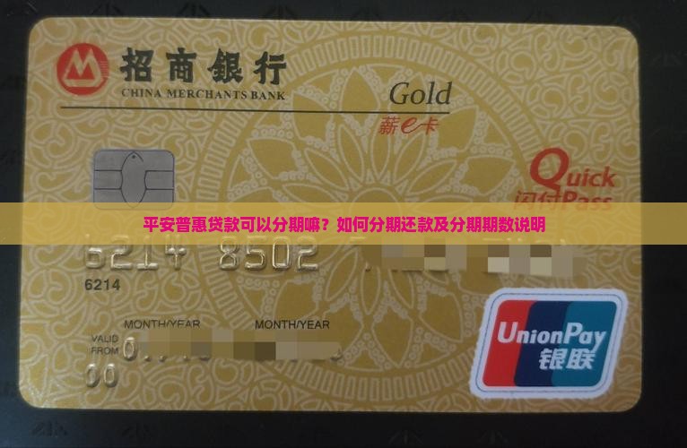 平安普惠贷款可以分期嘛