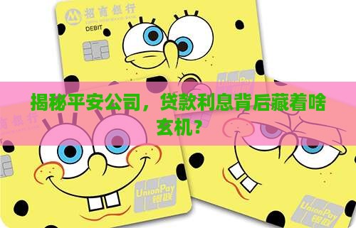 平安公司贷款款利息