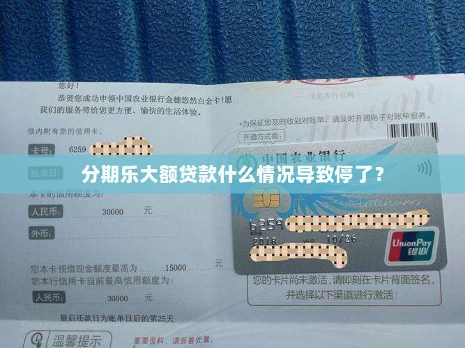分期乐大额贷款停了
