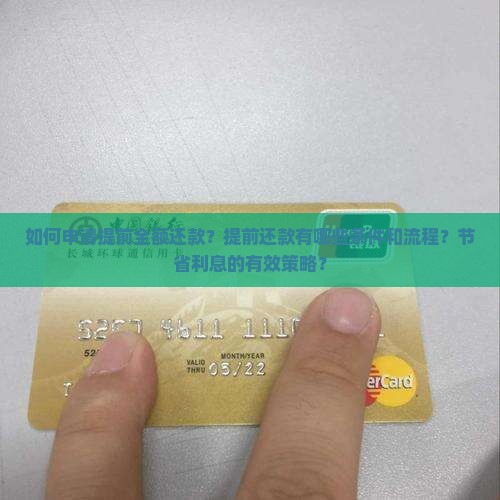 可以提前还款全部贷款