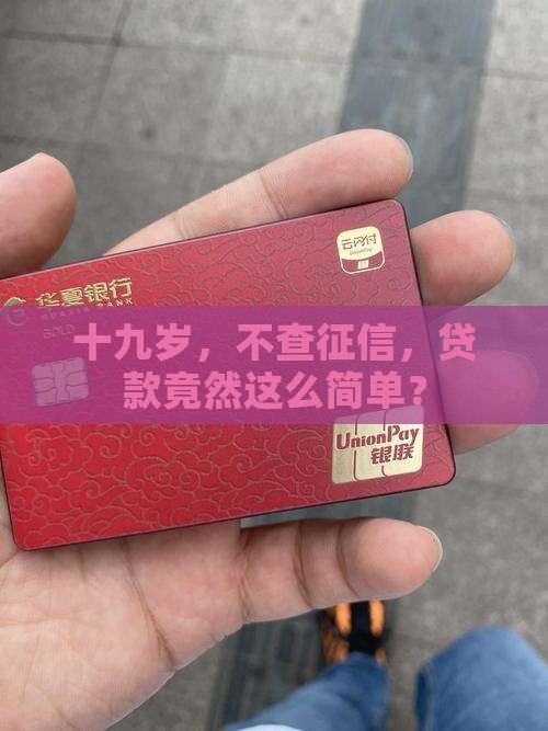 十九岁不看征信的贷款