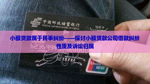 小额贷款属于民事纠纷