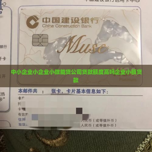 小公司能贷款的额度高吗